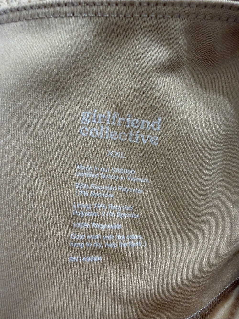 GIRLFRIEND COLLECTIVE Ribbed High-Waist Leggings - Mustard - Picture 4 of 4